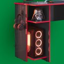 Ver imagem 6 de Mesa de Escritório Gamer Moderno sem Gavetas MDF 114cm Preto e Vermelho Qmovi