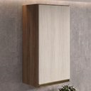 Ver imagem 2 de Armario Aereo 1 Porta MDF 40x90 cm Kali 119771 Carvalho Toq Bianco Nicioli
