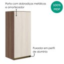 Ver imagem 4 de Armario Aereo 1 Porta MDF 40x90 cm Kali 119771 Carvalho Toq Bianco Nicioli