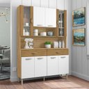 Ver imagem 1 de Kit Cozinha Ambiente Golden 8 Portas Freijó Supremo Ripado - Kits Paraná