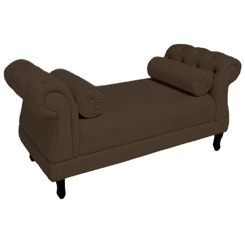 Recamier Namoradeira Istambul Para Quarto Closet 140 cm Suede Marrom - DL Decor - 1
