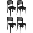 Ver imagem 1 de Kit 4 Cadeiras de Jantar Roma para Sala e Cozinha - All Black