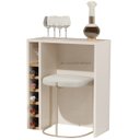 Ver imagem 4 de Aparador Adega Bar Para Cervejeira Off White / Nature - JM Casa dos Móveis