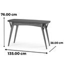 Ver imagem 3 de Aparador Ariel Moderno sem Porta sem Gavetas 135cm Preto Nacional Móveis