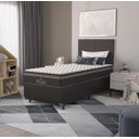 Ver imagem 6 de Cama Box Solteiro + Colchão Paris Molas Ensacadas Pocket - 61x88x188cm - e-Shop Casa - Jacquard