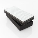 Ver imagem 5 de Cama Box Solteiro + Colchão Paris Molas Ensacadas Pocket - 61x88x188cm - e-Shop Casa - Jacquard