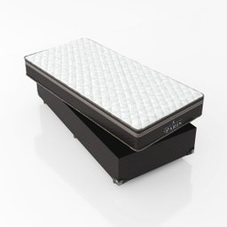 Cama Box Solteiro + Colchão Paris Molas Ensacadas Pocket - 61x88x188cm - e-Shop Casa - Jacquard - 5