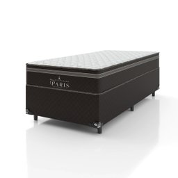 Cama Box Solteiro + Colchão Paris Molas Ensacadas Pocket - 61x88x188cm - e-Shop Casa - Jacquard - 4