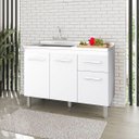 Ver imagem 1 de Balcão Lírio 3 Portas 1 Gaveta Cozinha Mb1 120cm