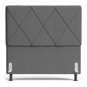 Ver imagem 5 de Cabeceira Cama Box Casal Mel 140cm com Frame Linho Cinza - Abmaza