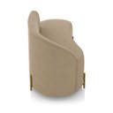Ver imagem 5 de Sofá 2 Lugares Orgânico 140cm Pé Dourado Morgan Suede Marrom R D03 - D'Rossi