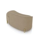 Ver imagem 6 de Sofá 2 Lugares Orgânico 140cm Pé Dourado Morgan Suede Marrom R D03 - D'Rossi