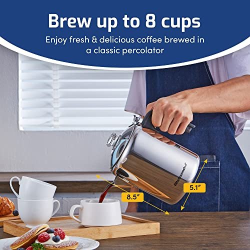 Elite Gourmet Percolador de Café Clássico 8 Xícaras em Aço Inox (prata) - 6