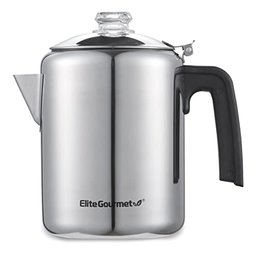 Elite Gourmet Percolador de Café Clássico 8 Xícaras em Aço Inox (prata) - 1