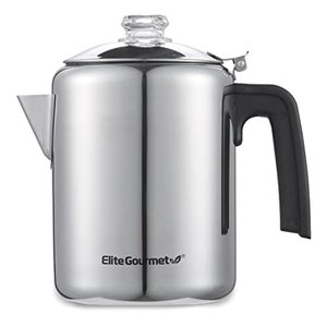 Elite Gourmet Percolador de Café Clássico 8 Xícaras em Aço Inox (prata)