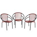Ver imagem 1 de Conjunto de 3 Cadeiras Eclipse de Área e Fibra sintética, Varanda, Decor, Artesanal Vermelho22