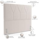 Ver imagem 3 de Cabeceira Cama Box Casal King 195 cm Aurora W01 Bouclê Creme - Lyam Decor