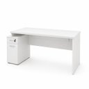 Ver imagem 3 de Mesa de Escritório Diretor Executiva 165x70cm com Armário, Gaveta com Fechadura, 2 Prateleiras