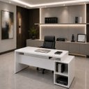 Ver imagem 2 de Mesa de Escritório Diretor Executiva 165x70cm com Armário, Gaveta com Fechadura, 2 Prateleiras