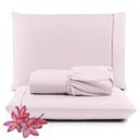 Ver imagem 1 de Jogo Cama Lençol Unique Casal Padrão 400 Fios - Rosa