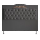 Ver imagem 1 de Cabeceira de Cama Box Madri Casal 140 Cm Suede Grafite Ec Móveis