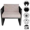 Ver imagem 3 de Poltrona para Área Externa Santiago Alumínio e Corda Náutica Preto-branco