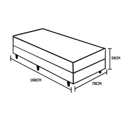 Cama Box Baú Solteiro Colchão Espuma D33 Bordado + Box Marrom - 1