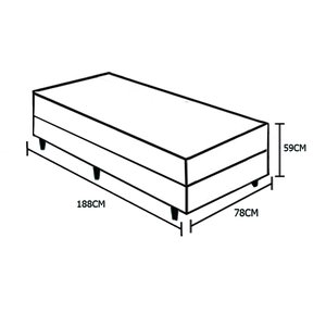 Cama Box Baú Solteiro Colchão Espuma D33 Bordado + Box Marrom