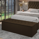 Ver imagem 2 de Calçadeira com Baú Estofado Istambul Dobuê Chocolate 1,60m