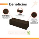 Ver imagem 4 de Calçadeira com Baú Estofado Istambul Dobuê Chocolate 1,60m