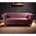 Ver imagem 4 de Sofá Nobreza 3 Lugares Fixo 203cm Roxo Veludo Bella Decor para Sala Escritório
