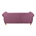 Ver imagem 2 de Sofá Nobreza 3 Lugares Fixo 203cm Roxo Veludo Bella Decor para Sala Escritório