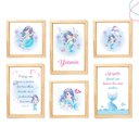 Ver imagem 4 de Kit 6 Quadros Decorativos Moldura\vidro Sereia:branca