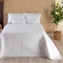 Ver imagem 2 de Kit Cobre Leito Casal Padrão 3 Peças Bordado Urbany Hipercal 400 Fios 100% Poliéster - Branco