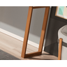 Mesa Escrivaninha de Estudo 90 Cm Quarto Escritório Pés Madeira Tampo Off White - 4