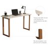 Mesa Escrivaninha de Estudo 90 Cm Quarto Escritório Pés Madeira Tampo Off White - 3