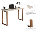 Ver imagem 3 de Mesa Escrivaninha de Estudo 90 Cm Quarto Escritório Pés Madeira Tampo Off White