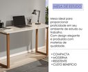 Ver imagem 2 de Mesa Escrivaninha de Estudo 90 Cm Quarto Escritório Pés Madeira Tampo Off White