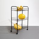 Ver mais imagens de Fruteira 3 Andares Preta com Rodas