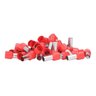 100x Kit Terminal Tubular Ilhós 35mm Vermelho Pré Isolado - 3