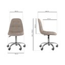 Ver mais imagens de Kit 06 Cadeiras Office Eiffel Botonê Ajustável Base Giratória - Bege + E-book