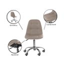 Ver imagem 4 de Kit 06 Cadeiras Office Eiffel Botonê Ajustável Base Giratória - Bege + E-book