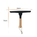Ver imagem 4 de Kit 2 Rodos de Pia Limpa Vidro Articulável com Cabo de Bambu Multiuso Preto