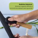 Ver imagem 5 de Kit 2 Rodos de Pia Limpa Vidro Articulável com Cabo de Bambu Multiuso Preto