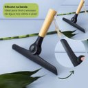 Ver imagem 3 de Kit 2 Rodos de Pia Limpa Vidro Articulável com Cabo de Bambu Multiuso Preto