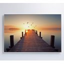 Ver imagem 7 de Quadro Pássaros Voando no Pôr do Sol - 90x60 Cm - Adesivo Fotográfico