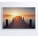 Ver imagem 5 de Quadro Pássaros Voando no Pôr do Sol - 90x60 Cm - Adesivo Fotográfico