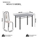 Ver imagem 3 de Conjunto de Mesa com 4 Cadeiras Lívia Prata/Arabesco