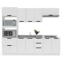 Ver imagem 3 de Armário de Cozinha Modulada Completa 5 Peças 270cm sem Tampo 250061 Meena Politorno Móveis