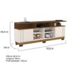 Bancada para Tv até 75" Columbus L01 - Adj Decor Cor Off White/freijó - 5